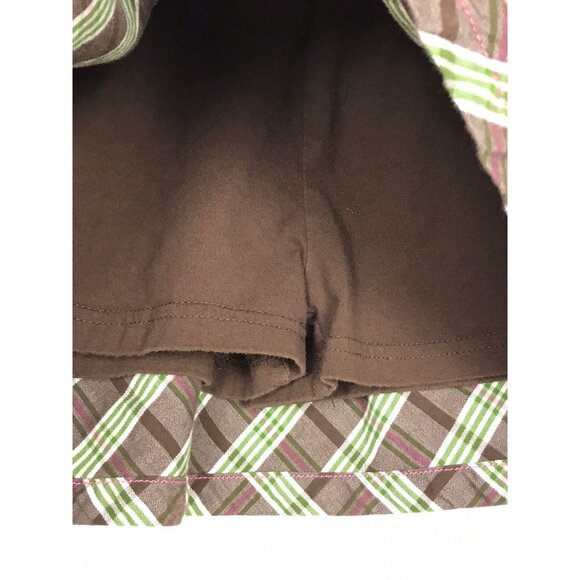 Faded Glory Girls Size 7 Above The Knee Plaid Skirt with Shorts Skort - Picture 3 of 5